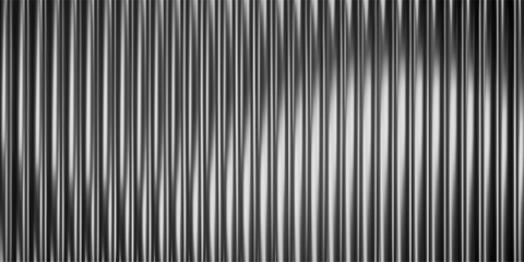 Obraz premium Ribbed glass 3D effect with transparent pattern and line gradient background. Abstract corrugated panel with glossy light reflection overlay. Premium plexiglas texture for luxury displays or spa.