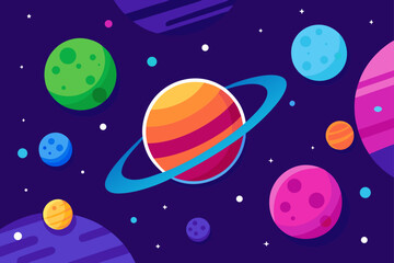 space seamless pattern