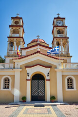 Fototapeta premium Neo-Byzantine Orthodox Church in Georgioupolis on the island of Crete