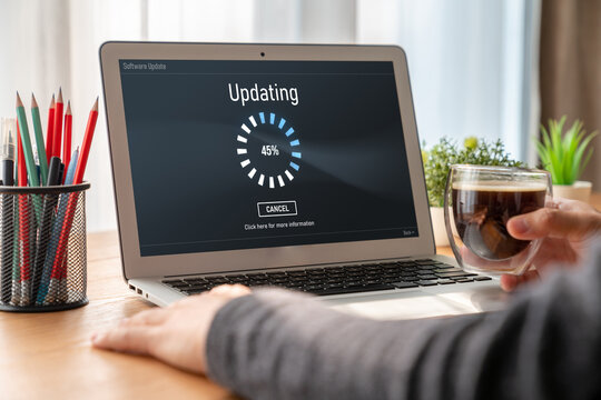 Software update on computer for modish version of device software upgrade