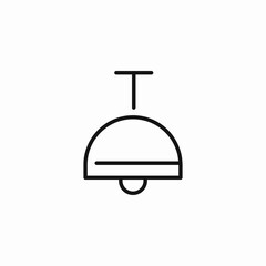 ceiling bell lamp icon sign vector