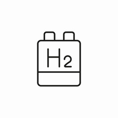 hydrogen battery cell icon sign vector