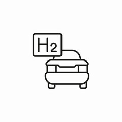 hydrogen car icon icon sign vector