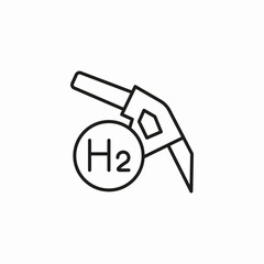 hydrogen fuel pump icon sign vector