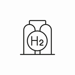 hydrogen gas tanks icon sign vector