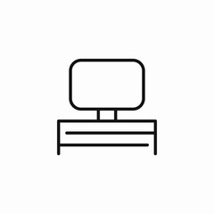 Fototapeta premium tv monitor stand icon sign vector