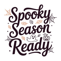 Obraz premium Spooky Season Ready Halloween Ghost Pumpkin Spiderweb