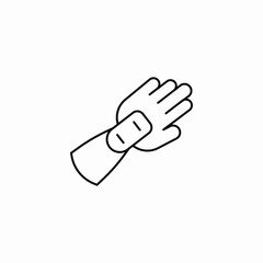 hand with wristband icon sign vector