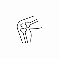 knee joint anatomy icon sign vector