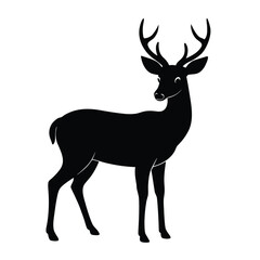 deer silhouette vector illustration