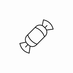 wrapped candy sweet icon sign vector