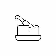 butter and knife icon sign vector