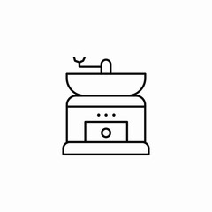 coffee grinder machine icon sign vector