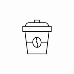 disposable coffee cup icon sign vector
