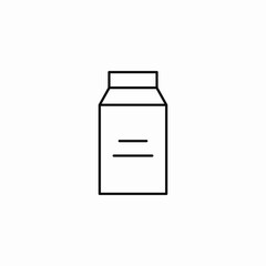 milk carton container icon sign vector