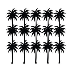 Pattern of palm tree silhouettes