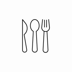 utensils knife fork icon sign vector