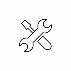 tools repair maintenance icon sign vector