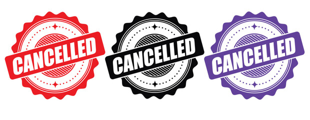 Cancelled Stamp Label – Order Cancellation Seal Vector
