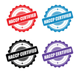 HACCP Certified Stamp – Food Safety Compliance Vector Badge