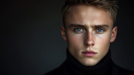 Fototapeta premium Close-up portrait of a young man.