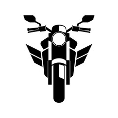 Sleek Motorcycle Vector Black and White