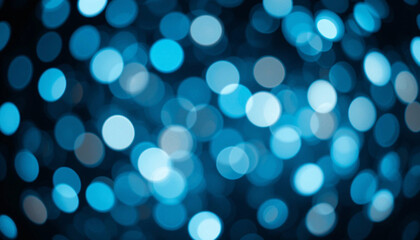 "Electric Blue Dream &ndash; Abstract Bokeh Light Background