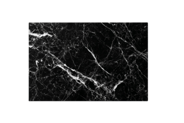 A black and white marble table with a lot of cracks and holes