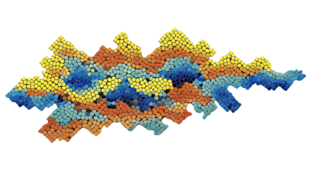 Abstract molecular structure visualization