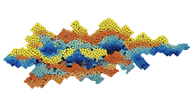 Abstract molecular structure visualization