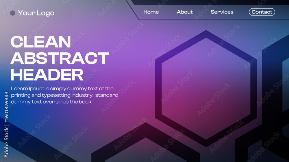 Wall mural minimal background for modern website header. clean abstract mesh layout. gradient vector design.