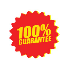 100% Guarantee Label – Vector Badge for Trust, Assurance, and Quality Commitment