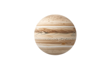 Large planet with a brownish color, isolated