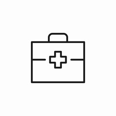 Obraz premium first aid kit icon sign vector