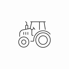 farm tractor vehicle icon sign vector