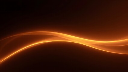Obraz premium Dynamic Orange Abstract Waves on a Dark Background