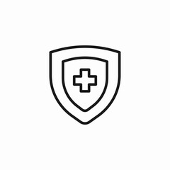 medical shield protection icon sign vector