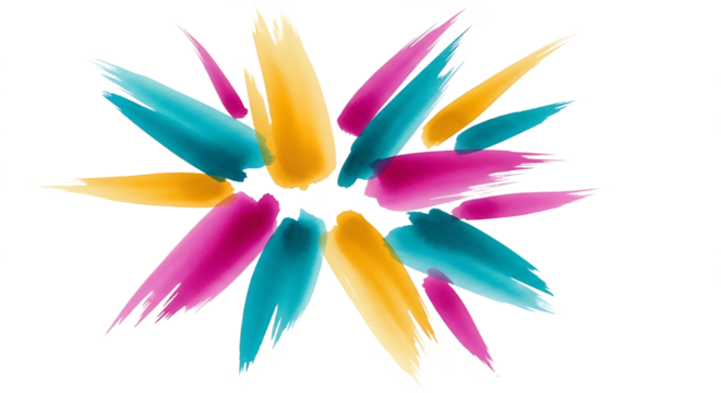 Colorful abstract burst design