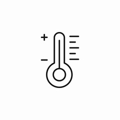 thermometer temperature control icon sign vector