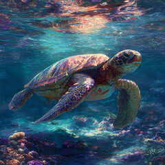 Fototapeta premium A picture of the Hawaiian honu