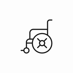 wheelchair disability aid icon sign vector