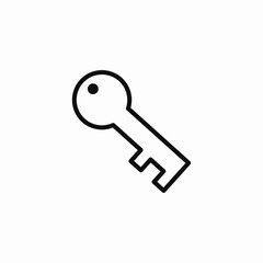 simple house key icon sign vector