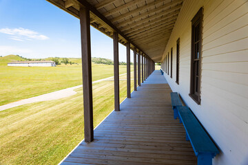 Restored Barracks View Fort Lincoln State Park ND