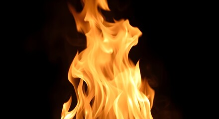 Fire Elements and Overlays &ndash; Glowing Flames on Black