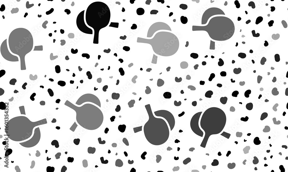 Aufkleber Abstract seamless pattern with crossed ping pong rackets symbols. Creative leopard backdrop. Illustration on transparent background