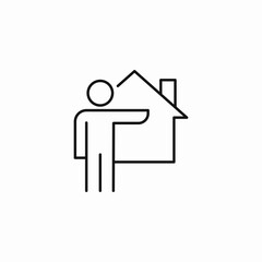 real estate agent icon sign vector