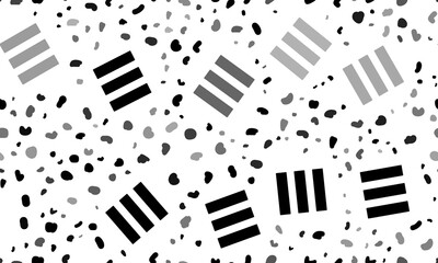 Abstract seamless pattern with identity symbols. Creative leopard backdrop. Illustration on transparent background