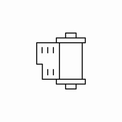film roll reel icon sign vector