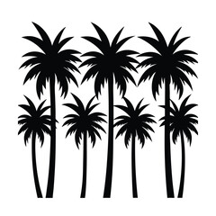 Fototapeta premium Palm tree silhouettes