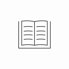 open book reading icon sign vector